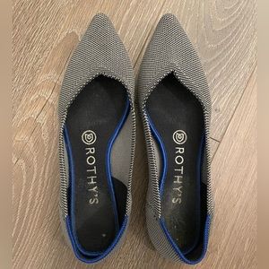 Rothy’s Pointed Flats in Pebble Gray